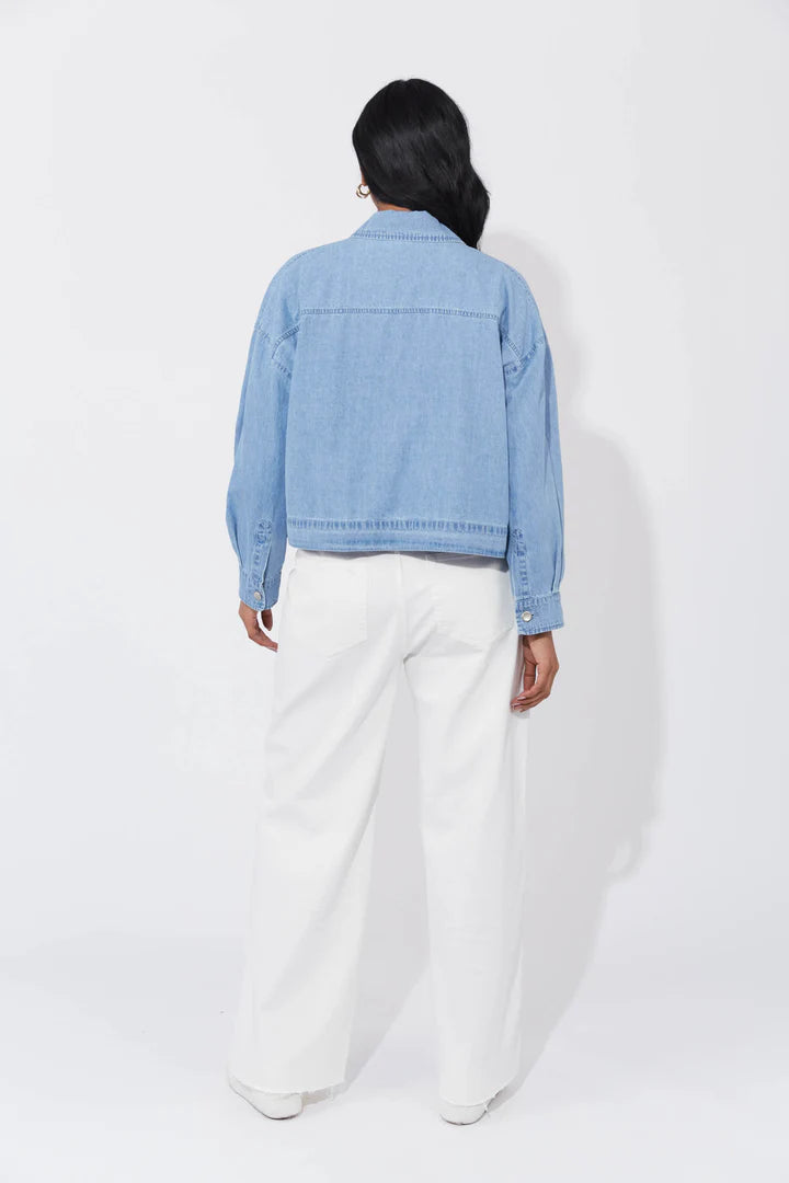 Austin Crop Jacket- Denim