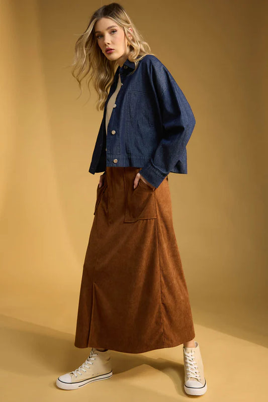Austin Crop Jacket - Indigo
