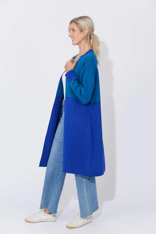 Cyprus Cardigan Blue/Oasis- One Size