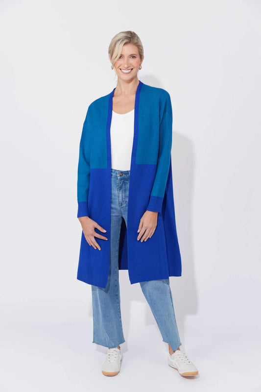 Cyprus Cardigan Blue/Oasis- One Size
