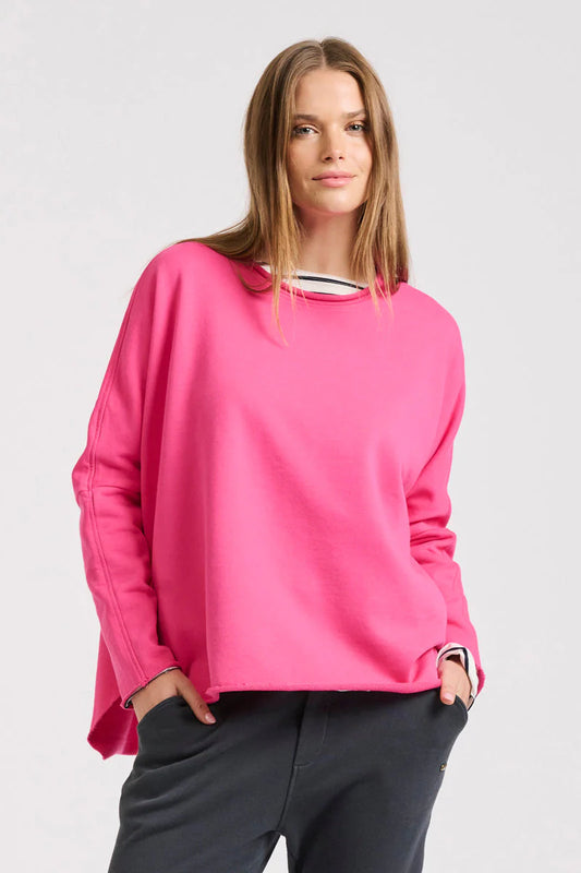 Raw Sweatshirt - Fuchsia