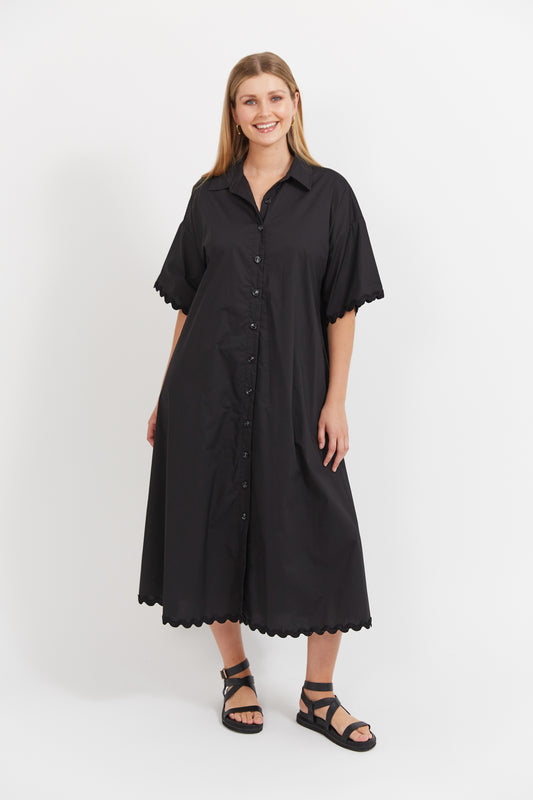 Brasilia Shirt Dress - Black