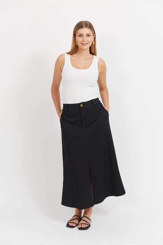 Panama Maxi Skirt - Black