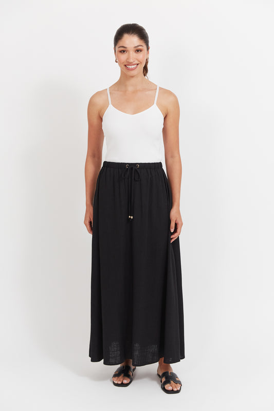Jardin Maxi Skirt - Black
