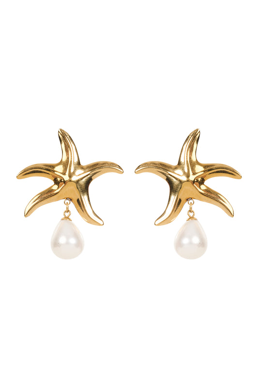 Bahama Pearl Earrings - Starfish