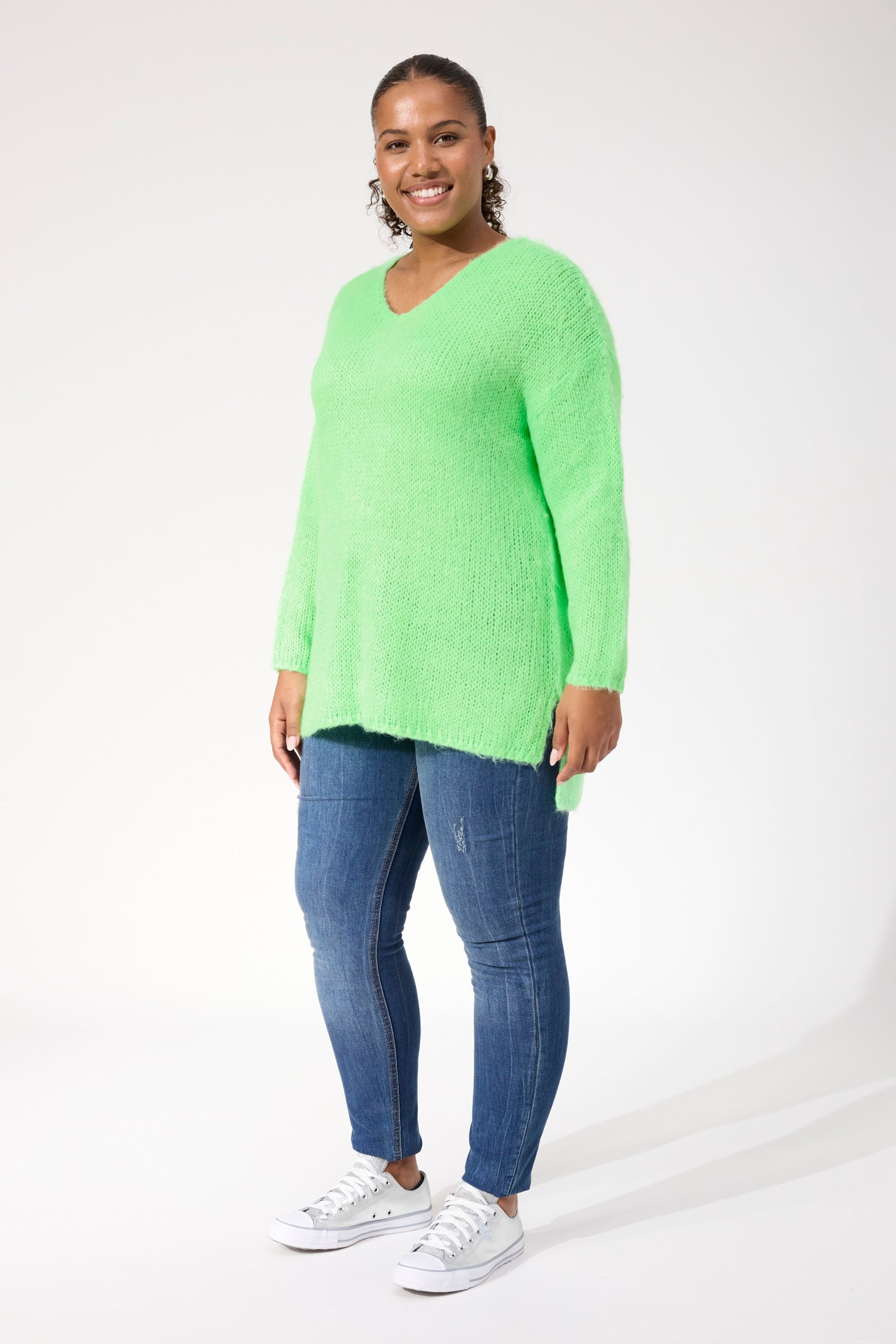 Lyon Relaxed Jumper - Lime