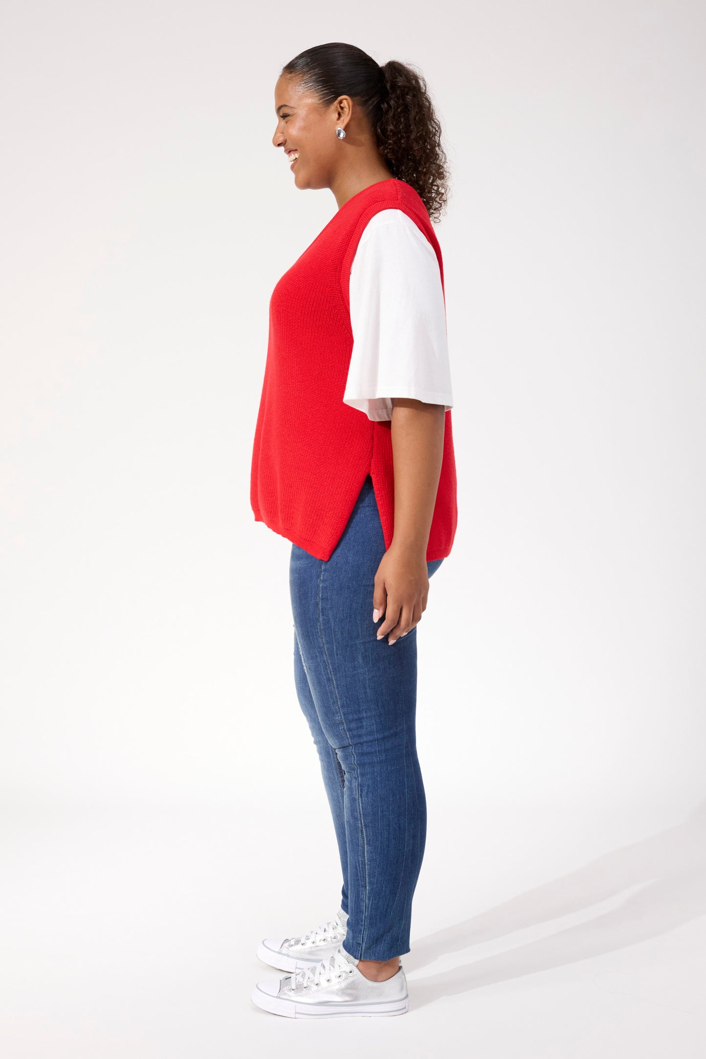 Alaska Knit Vest - Red