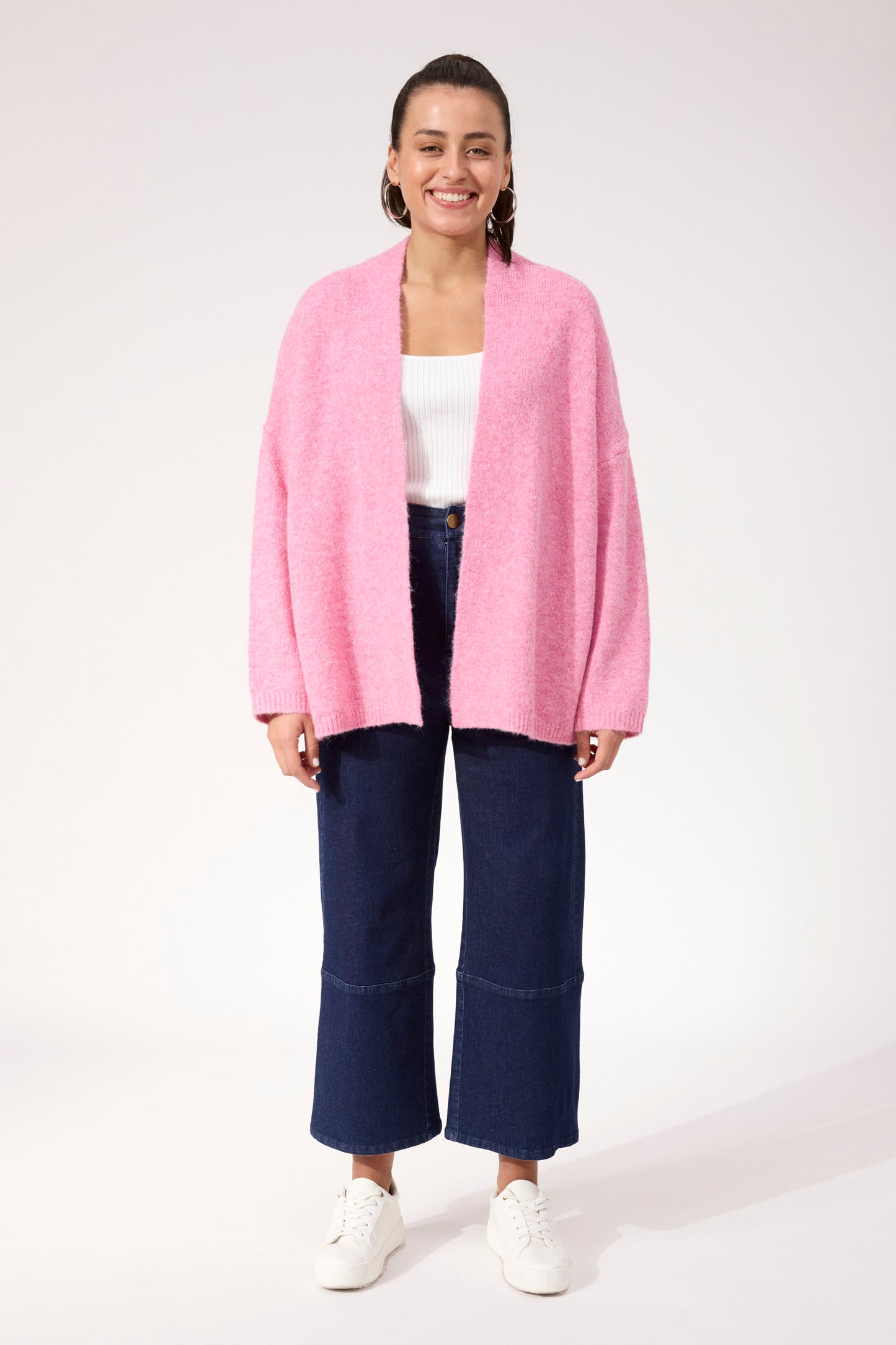 Ottawa Crop Cardigan- Pink