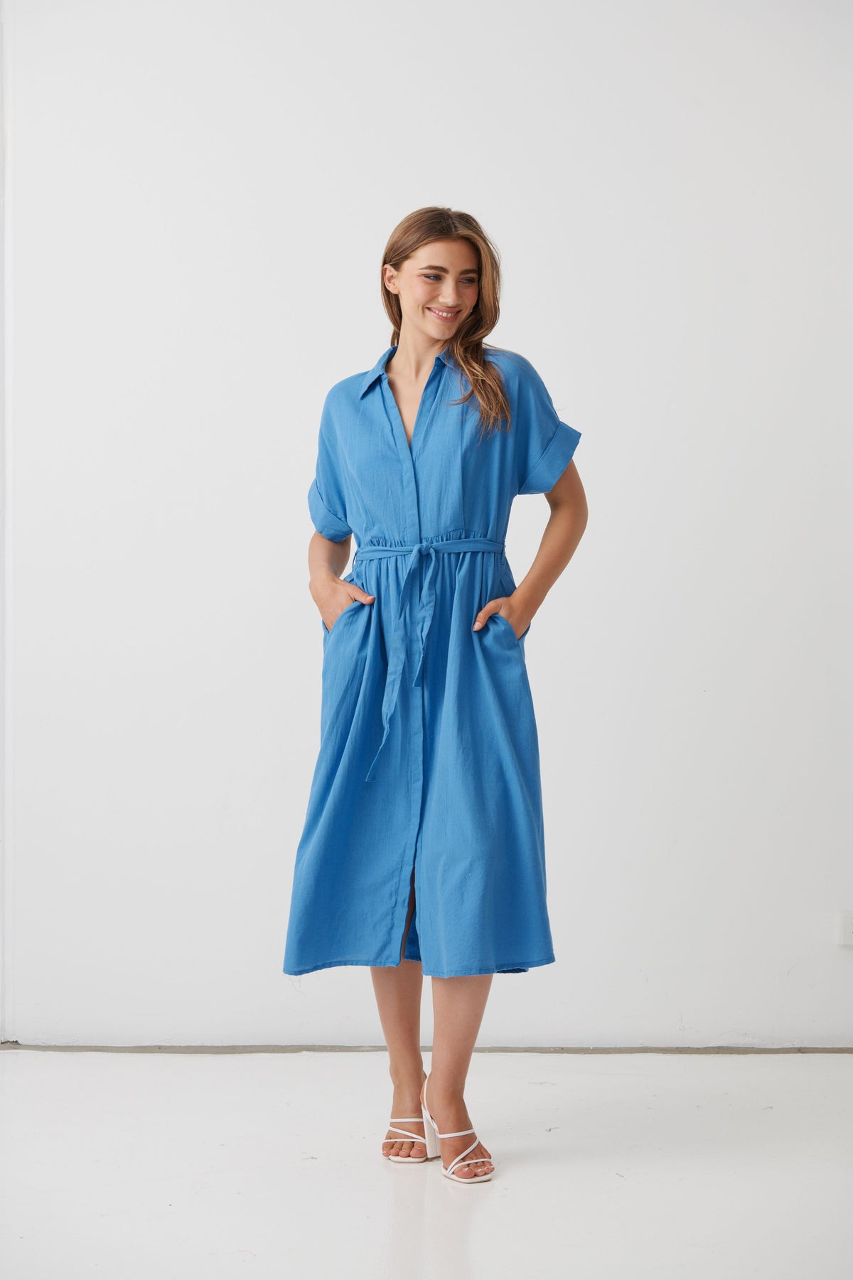Holmes & Fallon Pocket Dress - Blue