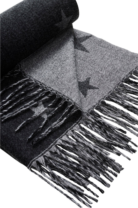 Boston Star Scarf- Charcoal