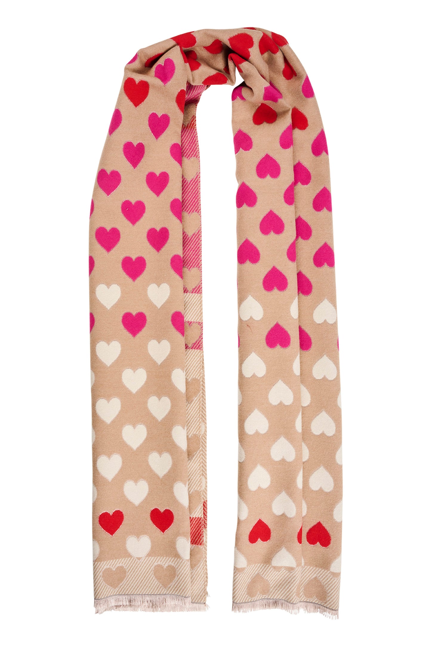 Savoie Heart Scarf- Latte