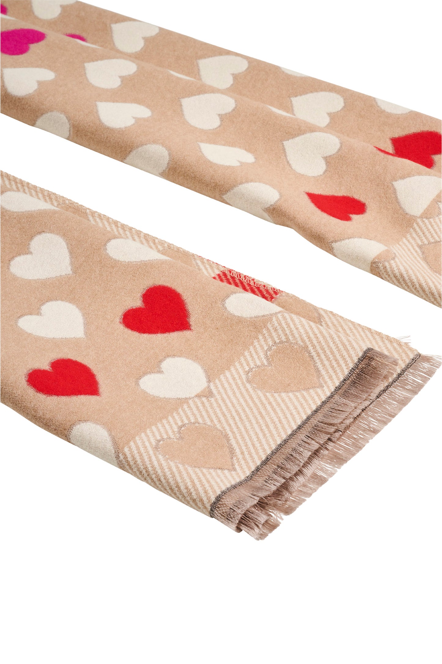 Savoie Heart Scarf- Latte