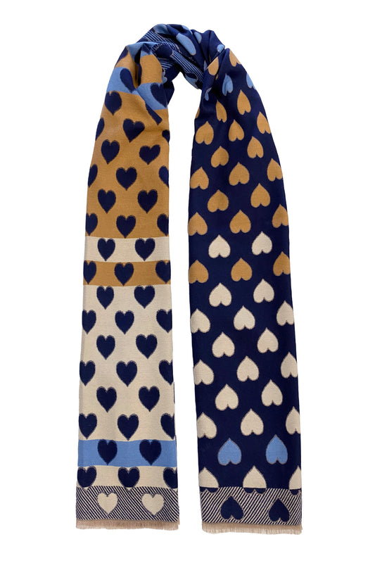 Savioe Heart Scarf- Denim