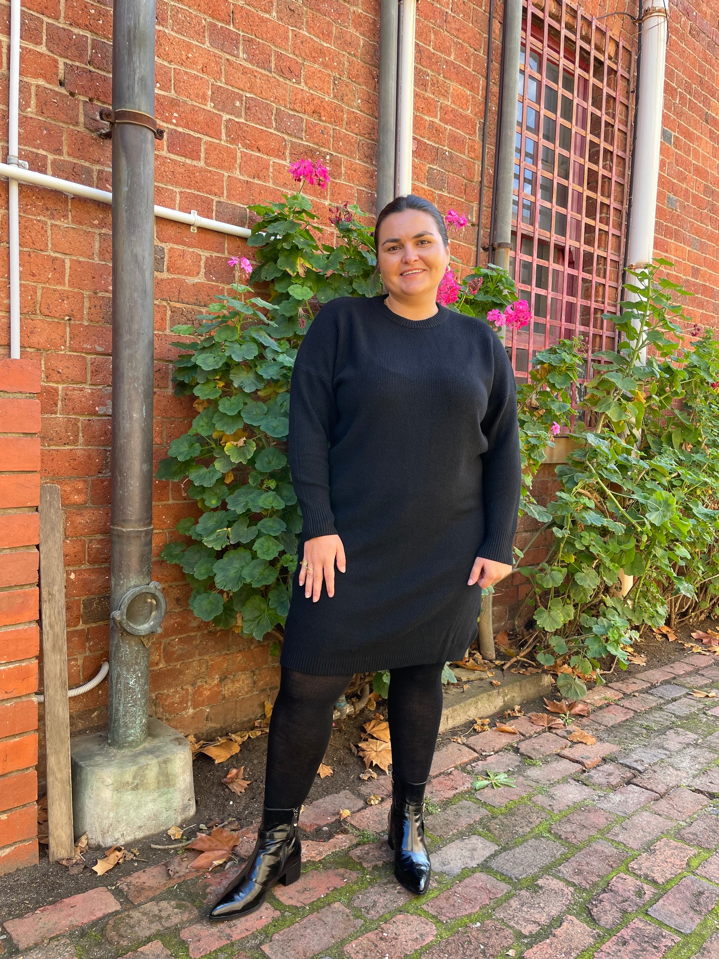 The Winter Knit Dress - Black