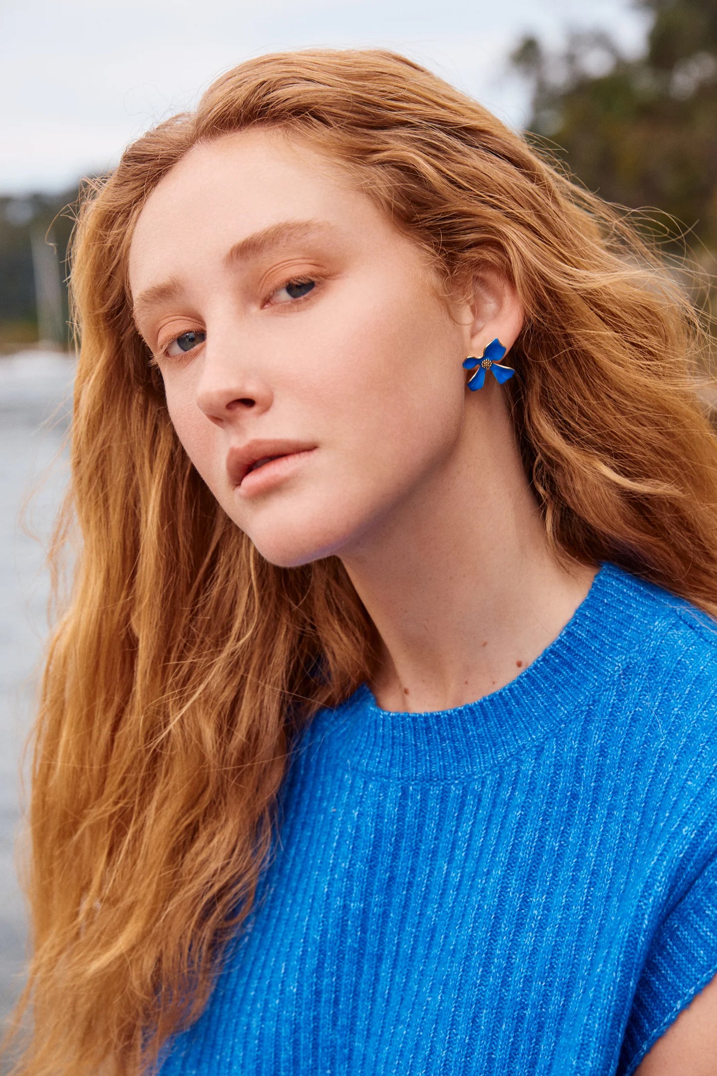 Della Earrings- Cobalt