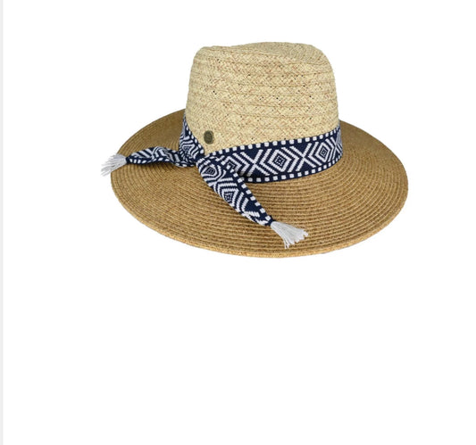 Halle Braided Fedora - Navy