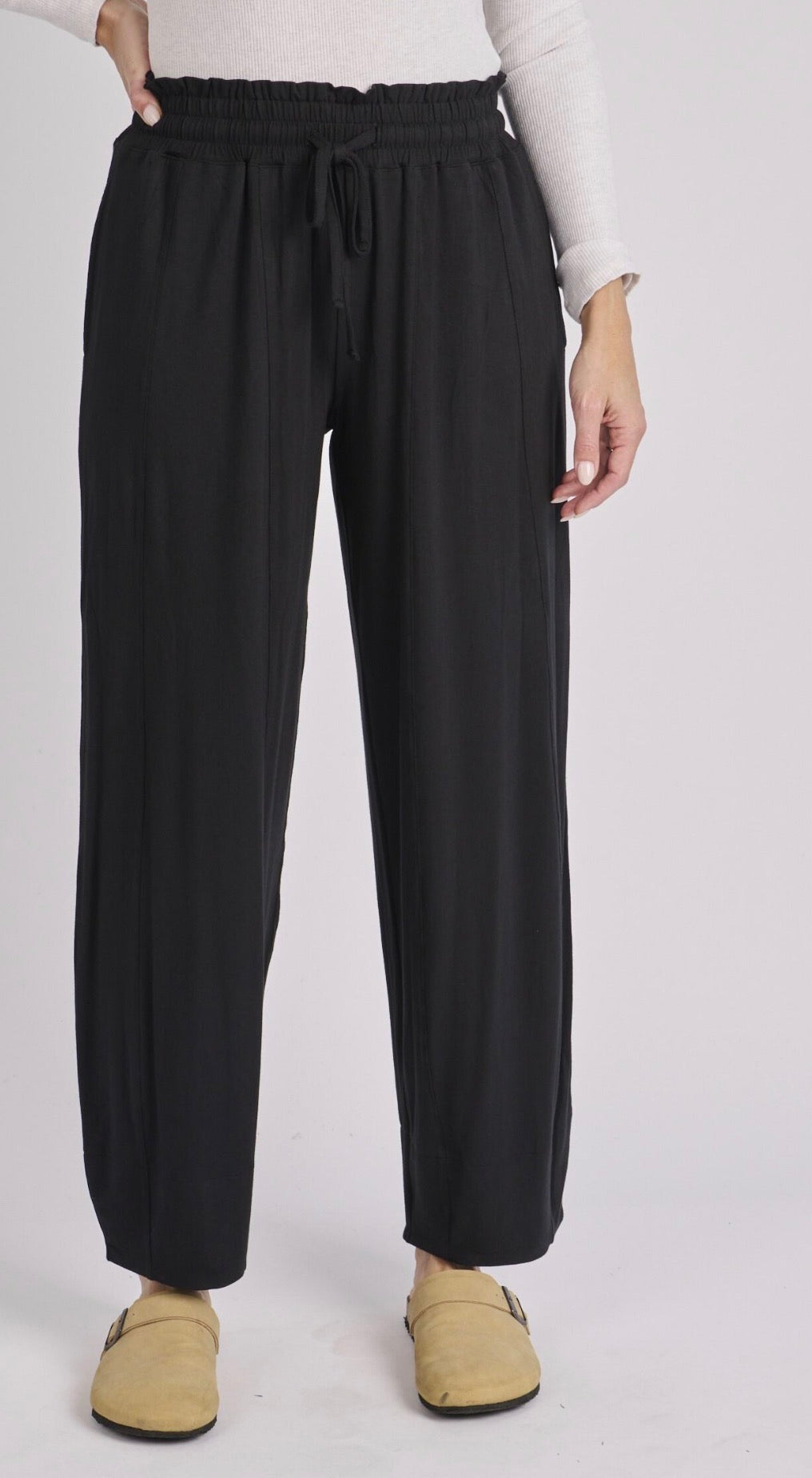 Barrel Leg Ponte Pant