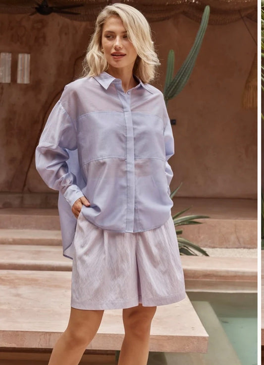 Val Oversize Shirt - Lilac