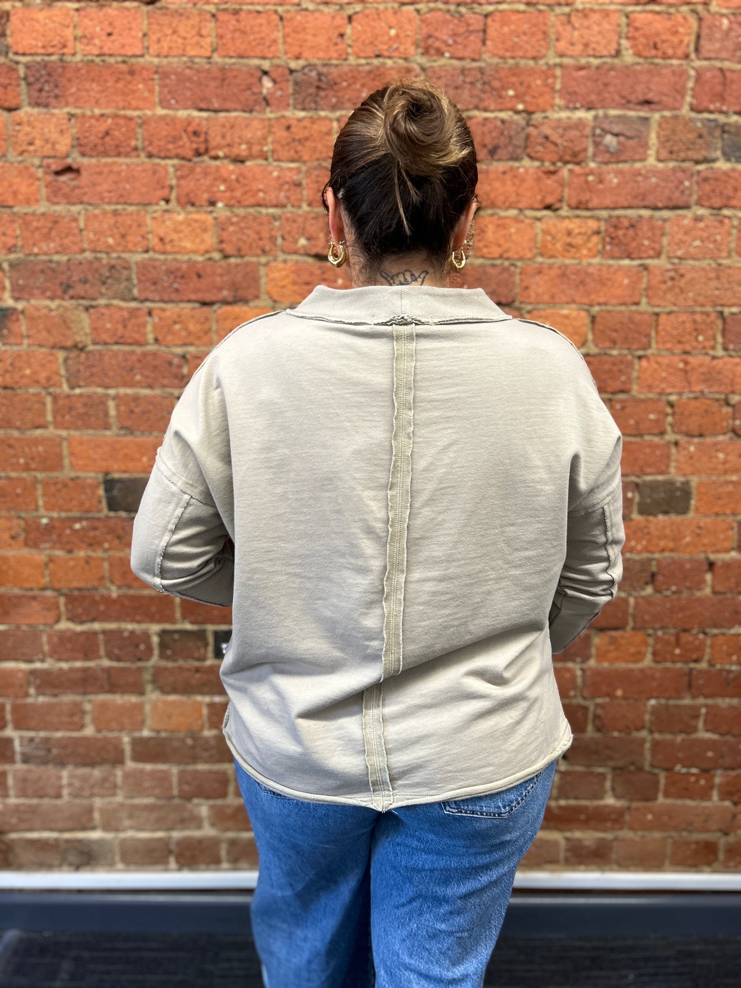 Step Hem Sweat  - Leaf