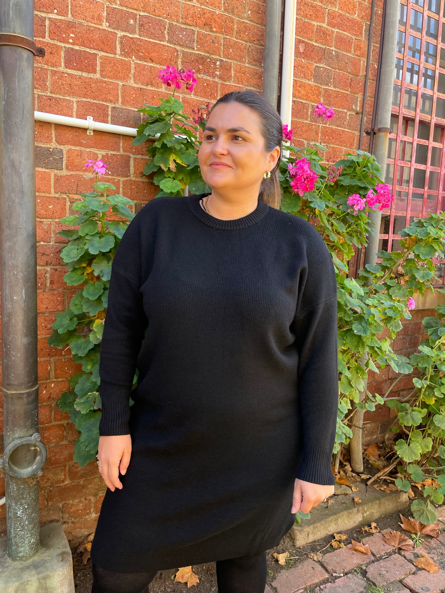 The Winter Knit Dress - Black