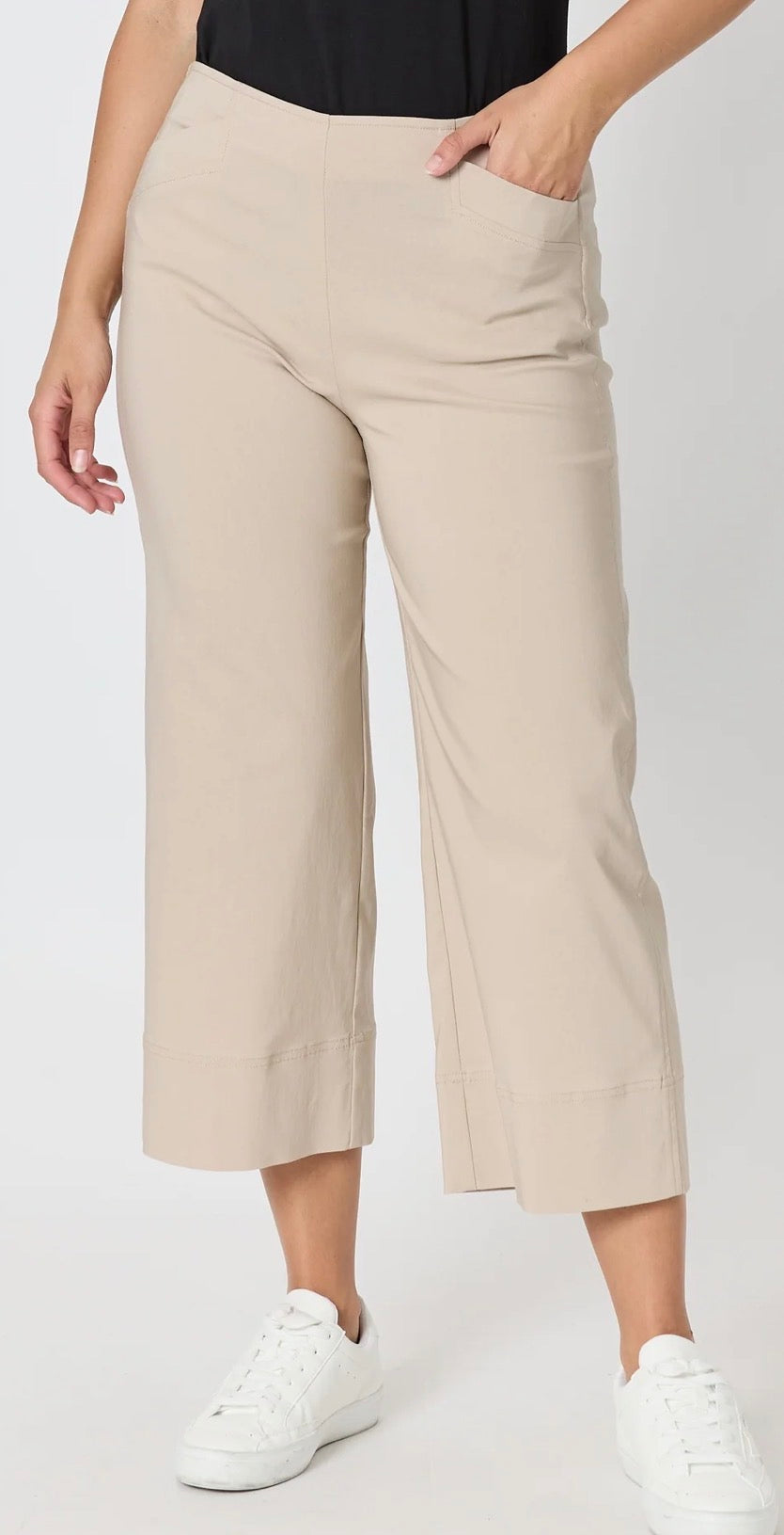 Zara Wide Leg Pants - Natural