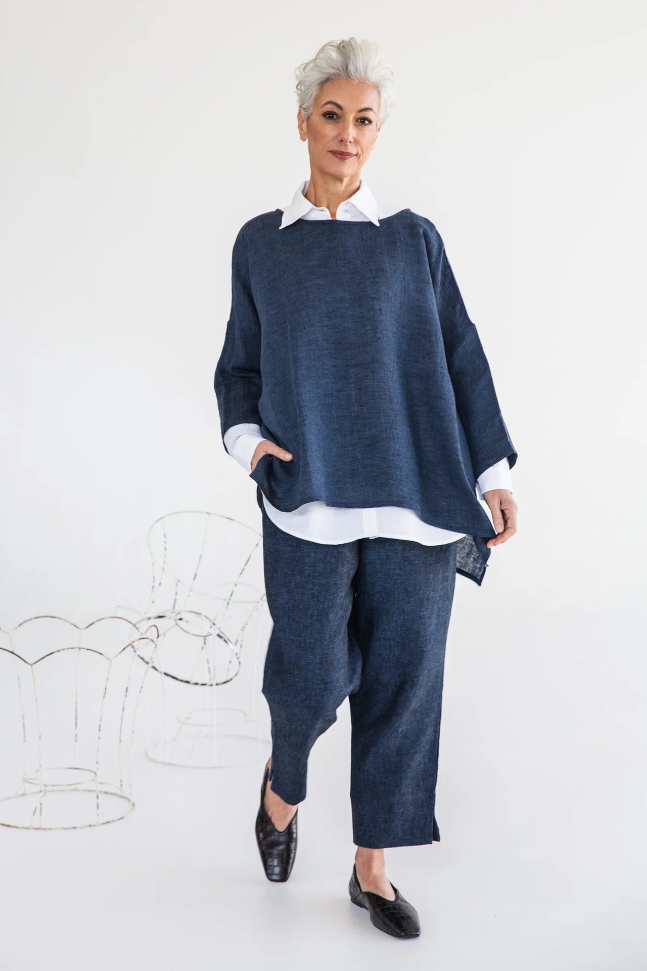 Harry Top - Navy Gauze