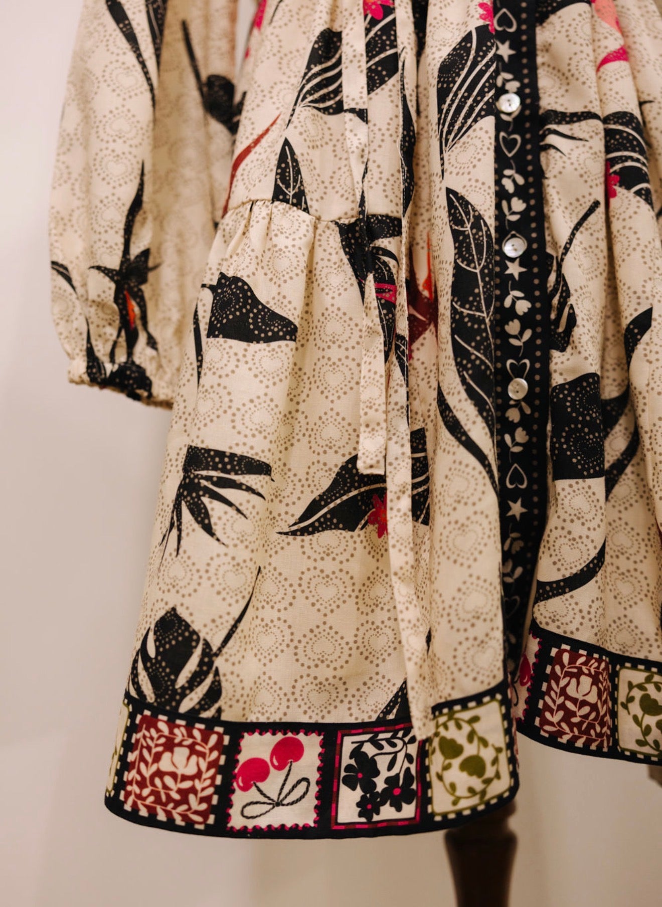 Emily Love Lock Emery Print Dress Ivory