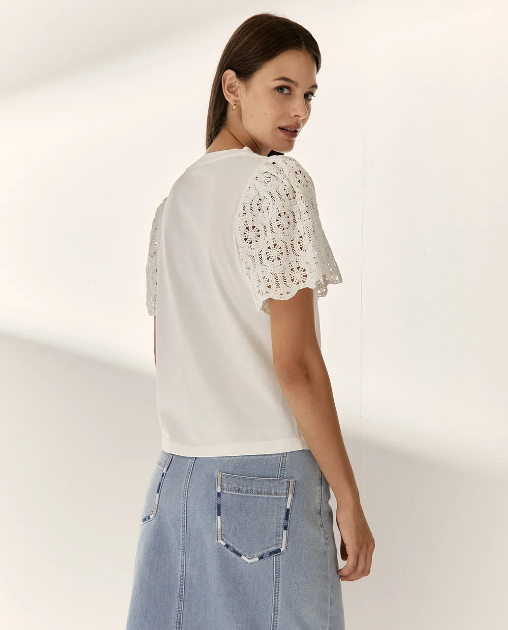 Paz Torras - Crotchet Sleeve Tee