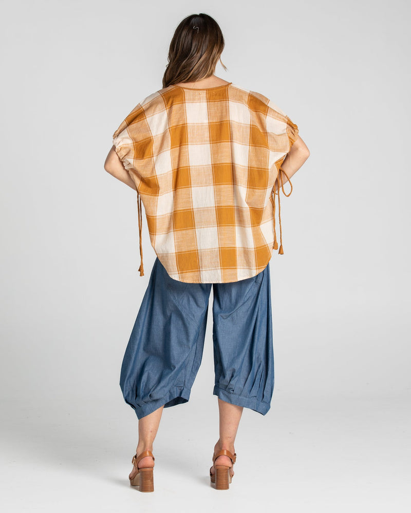 Iris Top - Ginger Check