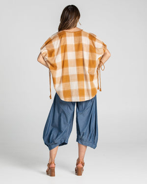 Iris Top - Ginger Check