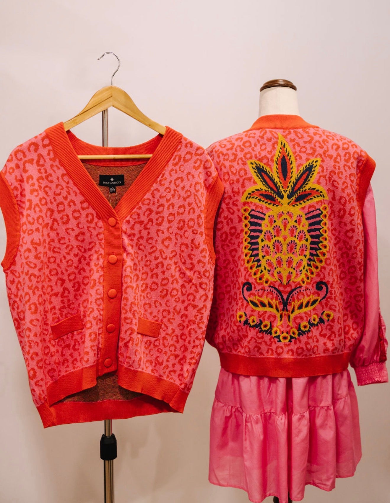 Emily Love Lock Nina Vest Thrift Pink