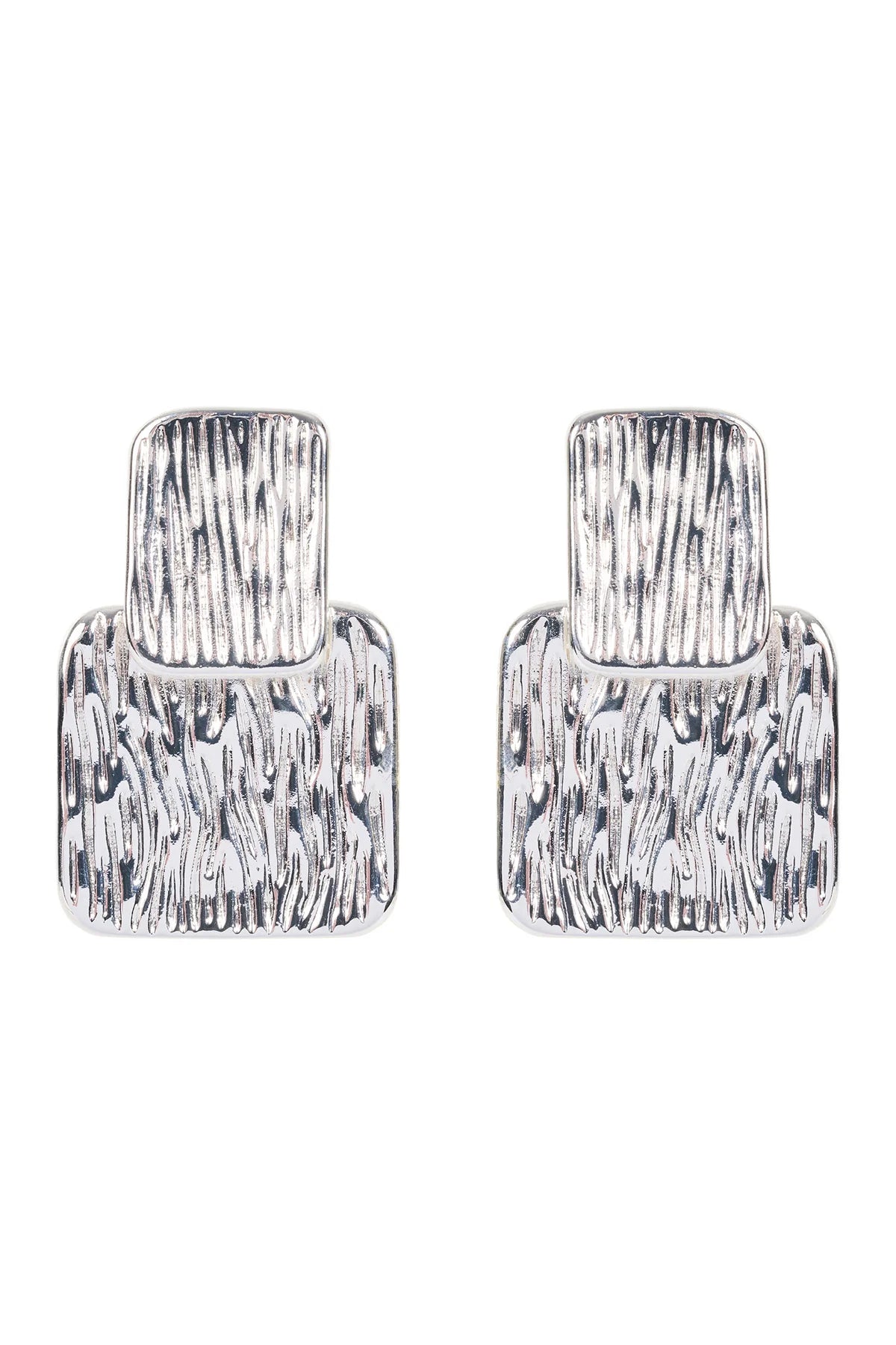 Sansi Cube Earring- Silver