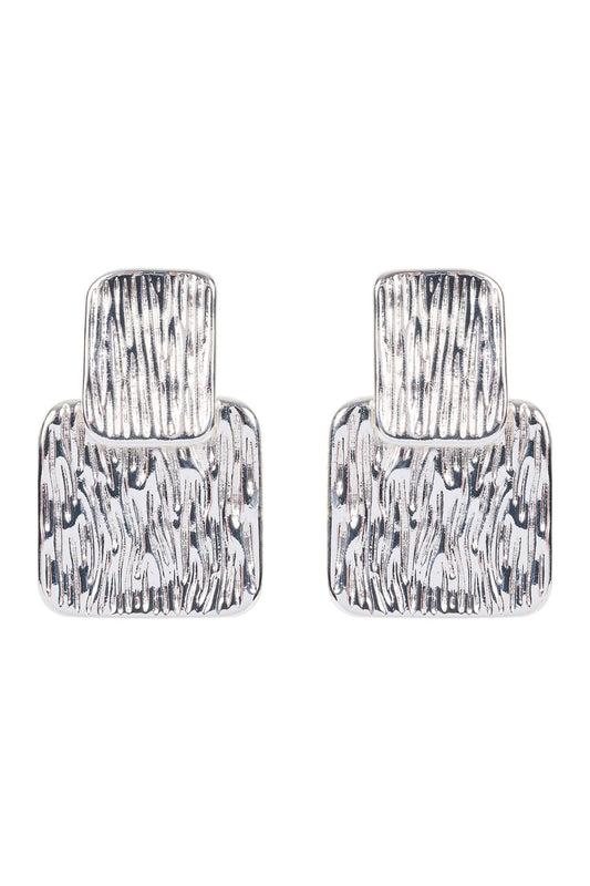 Sansi Cube Earring- Silver