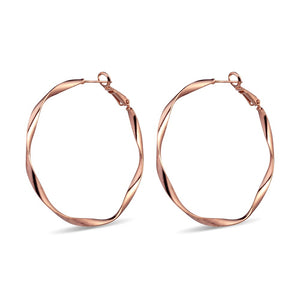 
            
                Load image into Gallery viewer, Allure Twist Hoop - Rose Gold
            
        