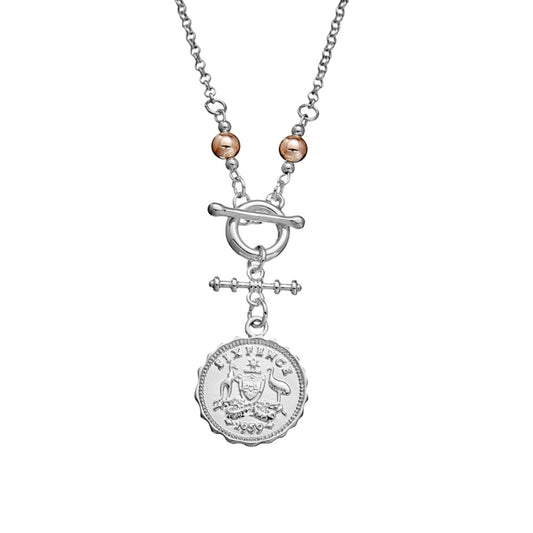 Allure Coin Pendant Necklace- Silver