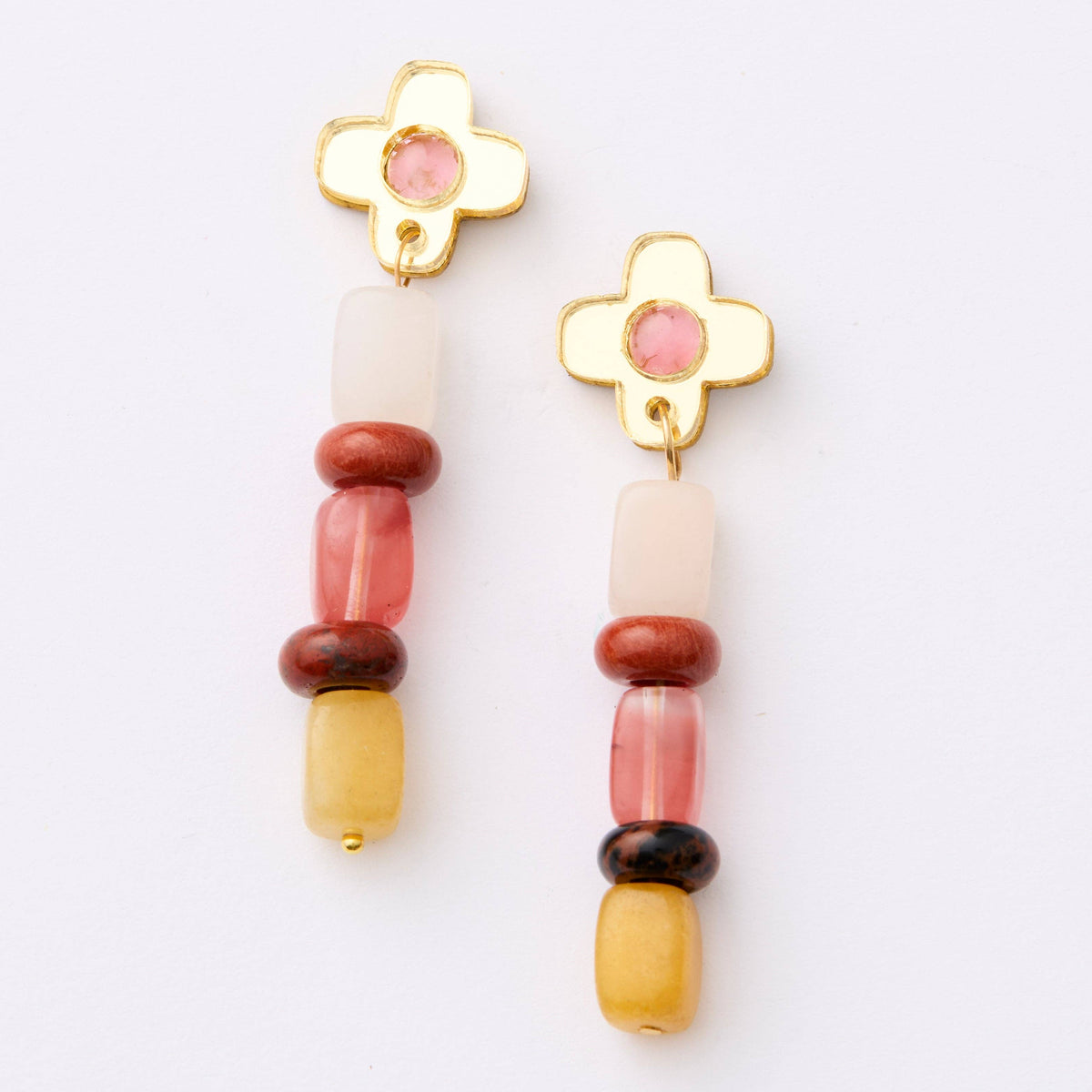 Madeline Beaded Earrings - Gold