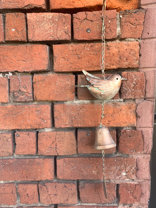Chain Bird with Bell- Rose Gold