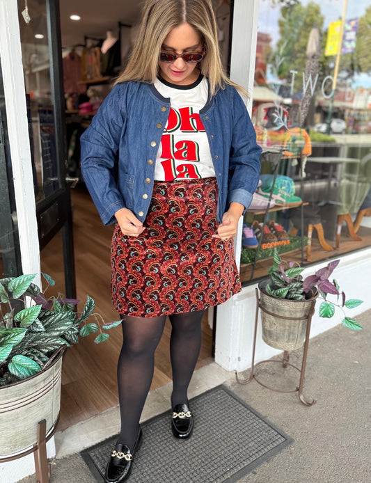 King Louie- Border Skirt Winkle- Porto Red