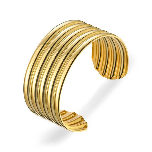 Allure Ribbed Cuff Bangle