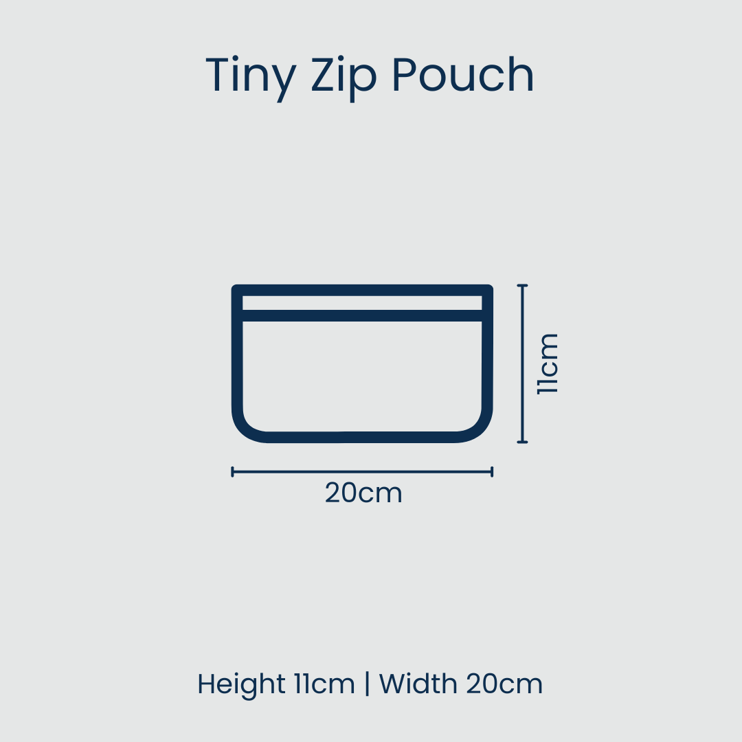 Tiny Zip Pouch – Green Polka Dot