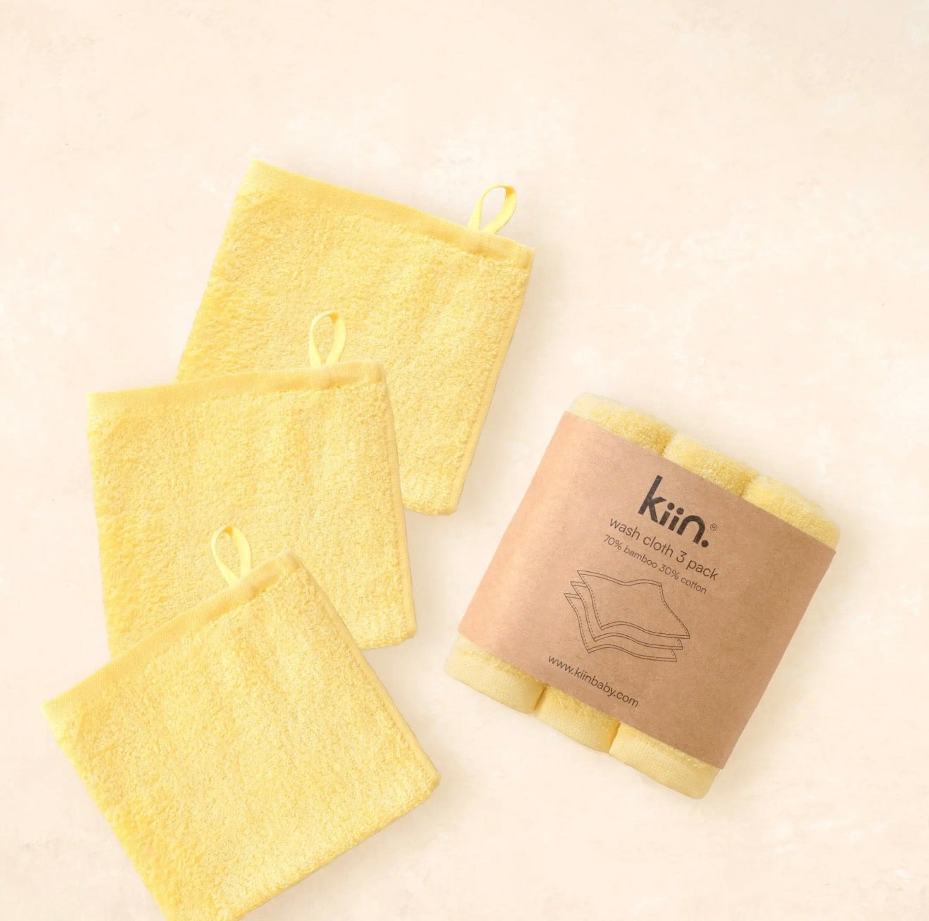 Kiin Wash Cloths - Buttercup