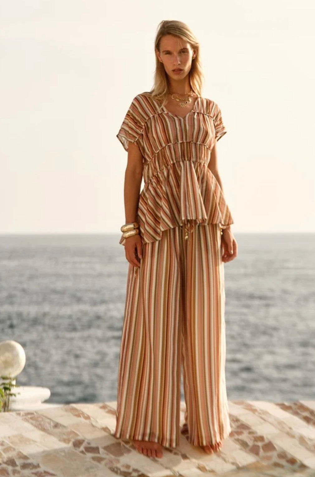Callister Dress Sandbar Stripe