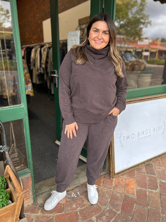 Roll Neck Jumper- Chocolate