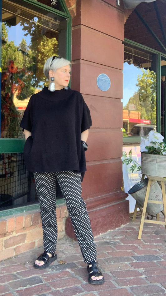 Bow Pant - Black/White