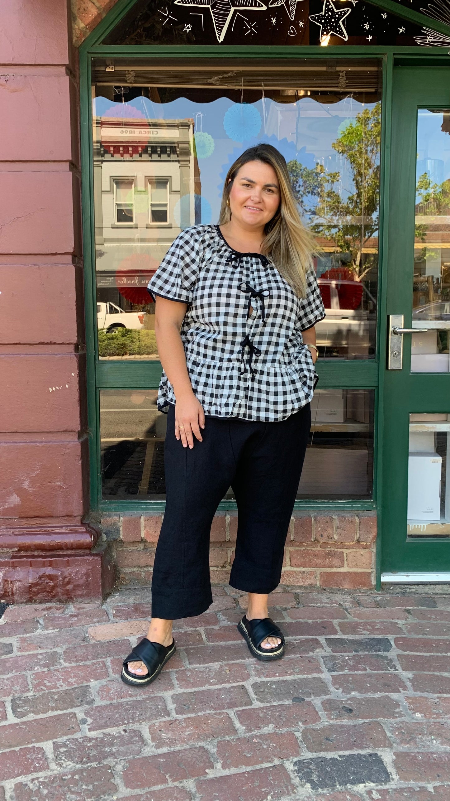 Riddle Top Gingham