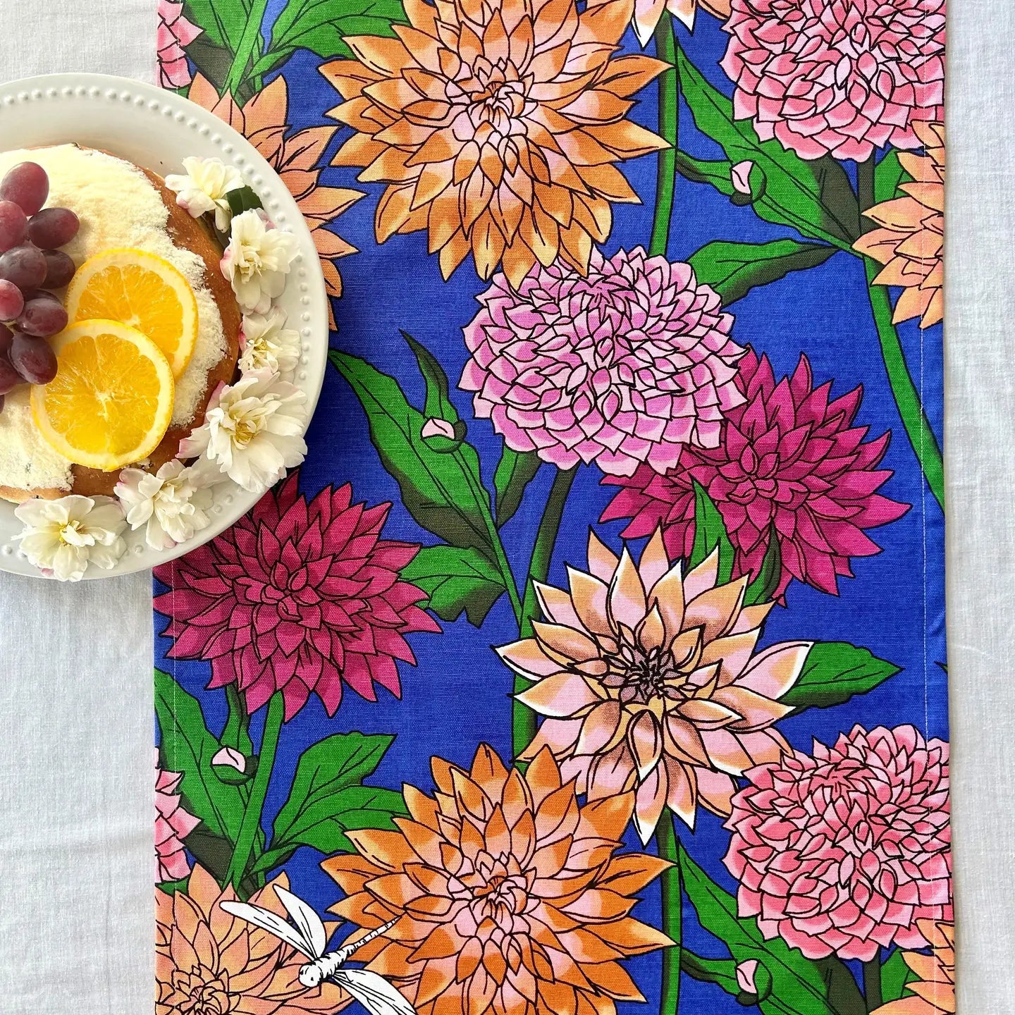 Dahlia Cotton Tea Towel