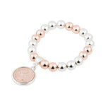 Allure Bead Coin Bracelet - Two Tone
