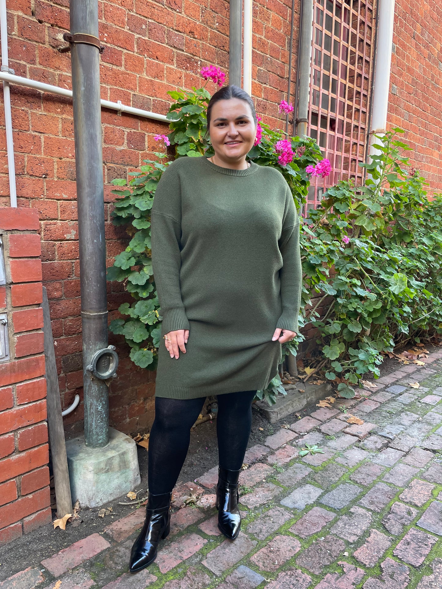 The Winter Knit Dress - Khaki