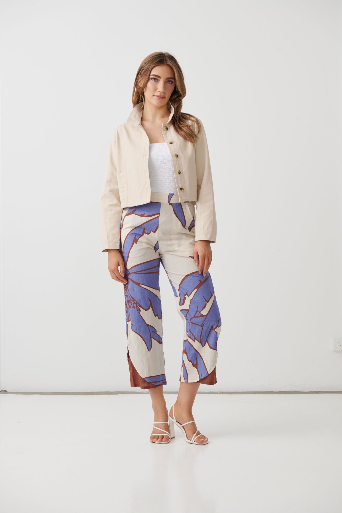 Cotton Canvas Jacket - Cream