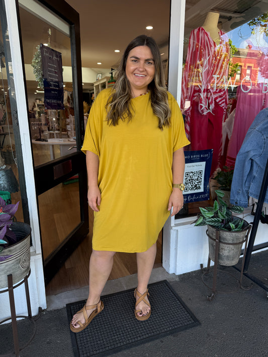 Miracle Dress- Mustard